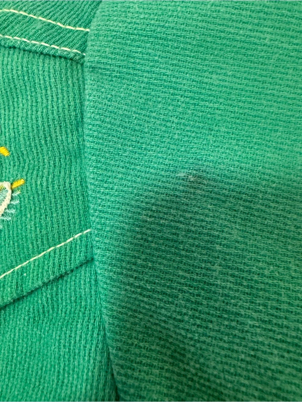Vintage 1970s Health-tex 2T Green Embroidered Toddler Jacket USA